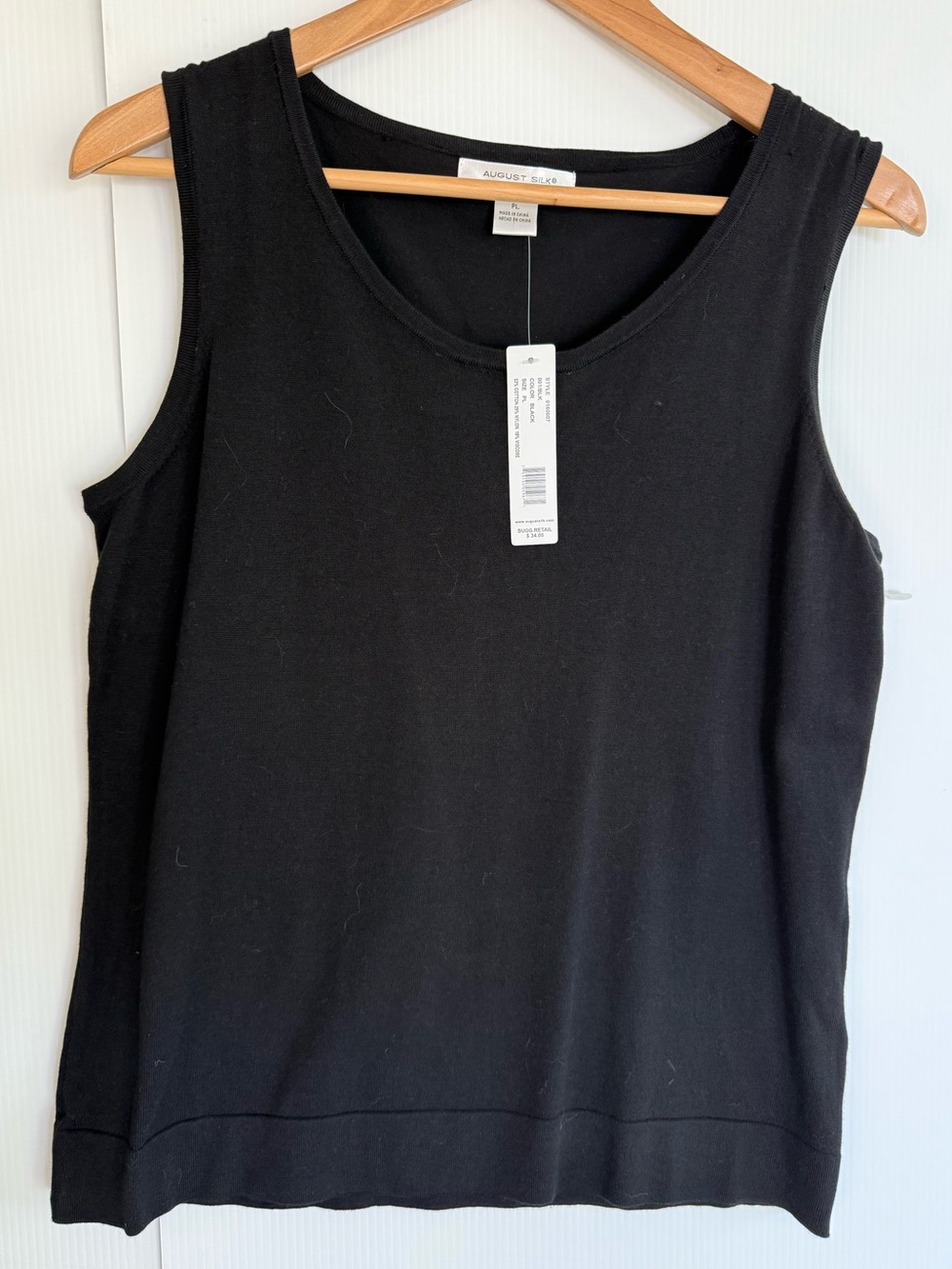 AUGUST SILK Black Sweater Tank